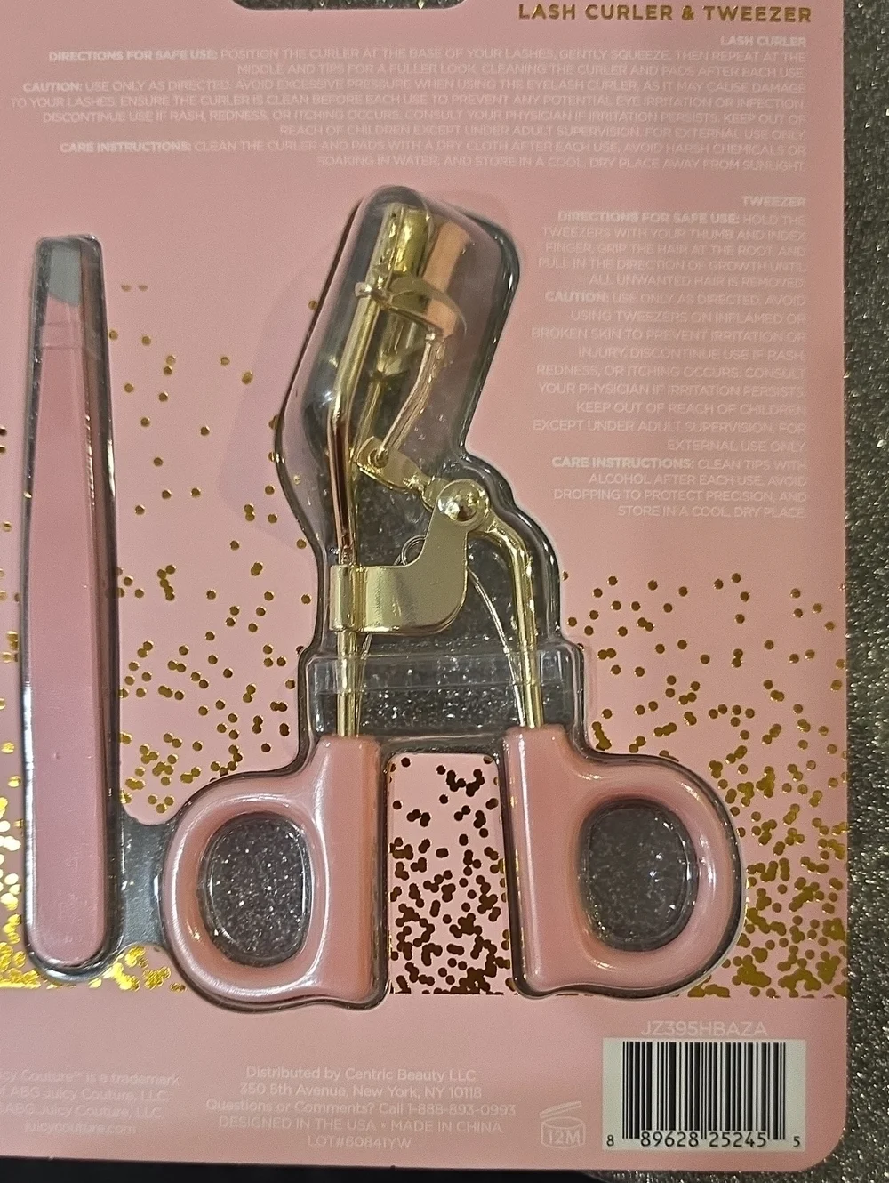 Juicy Couture Lash Curler & Tweezer Duo- Light Pink